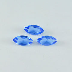 Riyogems 1PC Blue Sapphire CZ Faceted 7x14 mm Marquise Shape beauty Quality Gems