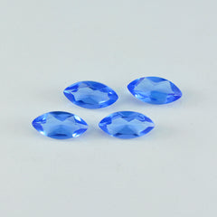 riyogems 1 st blå safir cz fasetterad 8x16 mm markisform fantastisk sten