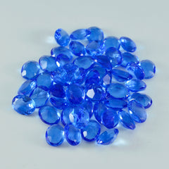Riyogems 1PC Blue Sapphire CZ Faceted 3x5 mm Oval Shape AA Quality Loose Gems