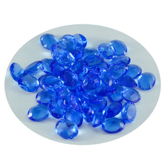 Riyogems 1PC Blue Sapphire CZ Faceted 4x6 mm Oval Shape AAA Quality Loose Stone