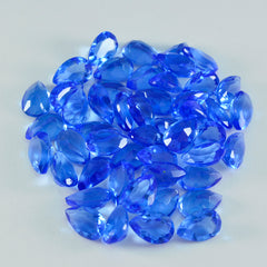 riyogems 1 шт. синий сапфир cz ограненный 5x7 мм грушевидной формы красивые качественные драгоценные камни