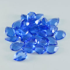 Riyogems 1pc saphir bleu cz facetté 6x9mm forme poire pierre d'excellente qualité
