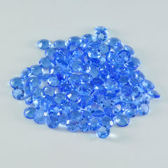 Riyogems 1PC Blue Sapphire CZ Faceted 3x3 mm Round Shape fantastic Quality Gem