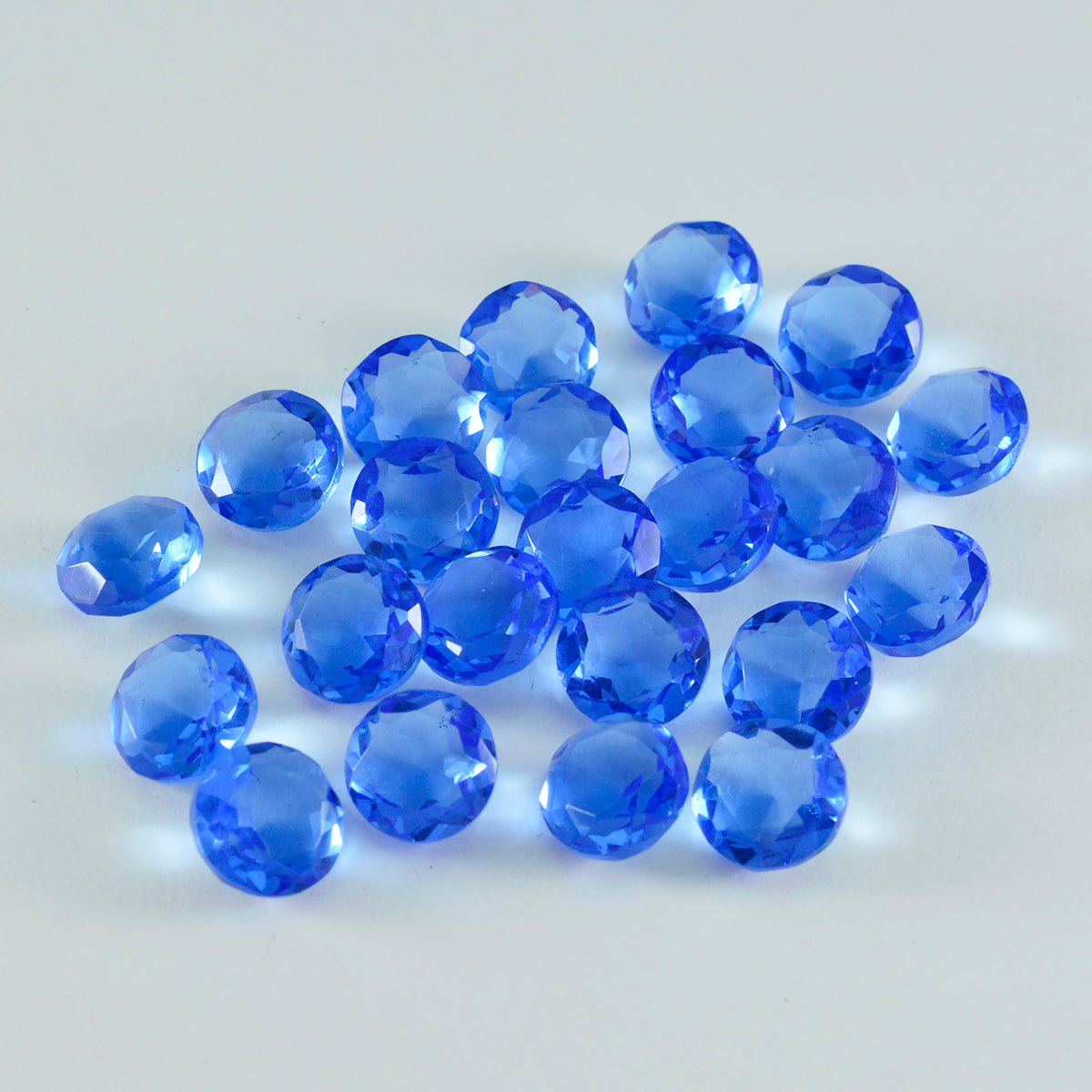 riyogems 1шт синий сапфир cz ограненный 4x4 мм круглая форма драгоценные камни потрясающего качества