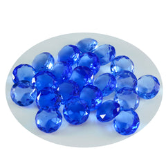 riyogems 1 pz zaffiro blu cz sfaccettato 8x8 mm forma rotonda gemme sfuse di ottima qualità