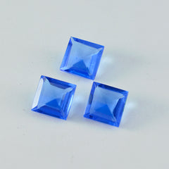 Riyogems 1PC Blue Sapphire CZ Faceted 12x12 mm Square Shape nice-looking Quality Loose Stone