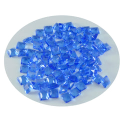 riyogems 1 st blå safir cz fasetterad 4x4 mm fyrkantig form a1 kvalitet lös sten