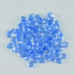 riyogems 1 pezzo di zaffiro blu cz sfaccettato da 3x3 mm a forma di trilione, pietra di bella qualità