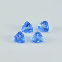 Riyogems, 1 pieza, zafiro azul CZ facetado, 10x10mm, forma de trillón, gemas de excelente calidad