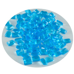 Riyogems 1 pieza de topacio azul CZ facetado 4x6 mm forma octágono gema de calidad AAA