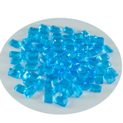 Riyogems 1PC Blue Topaz CZ gefacetteerd 4x6 mm achthoekige vorm AAA kwaliteit edelsteen