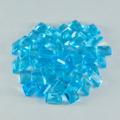 riyogems 1pc topaze bleue cz facettes 5x7 mm forme octogonale a + pierres précieuses de qualité