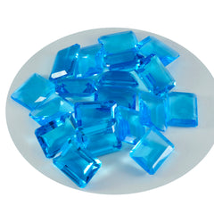 Riyogems 1 pieza Topacio Azul CZ facetado 10x12mm forma octágono hermosa calidad piedra suelta