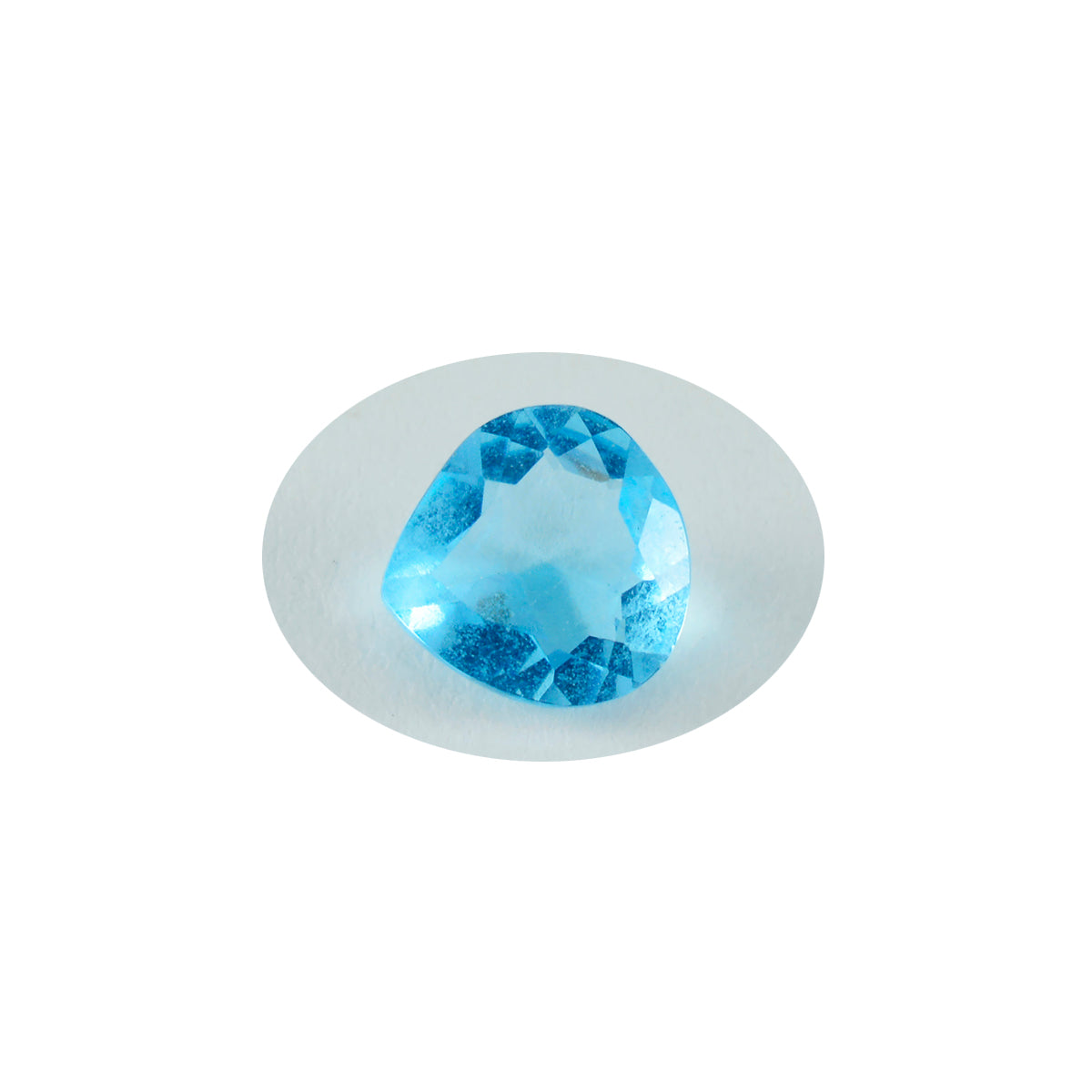Riyogems 1 pieza azul Topacio CZ facetado 12x12mm forma de corazón gemas de gran calidad