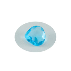 Riyogems 1PC Blue Topaz CZ Faceted 12x12 mm Heart Shape great Quality Gems