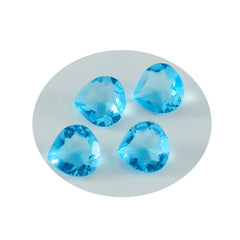 riyogems 1 st blå topas cz facetterad 7x7 mm hjärtform utmärkt kvalitet lös pärla