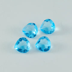 riyogems 1 st blå topas cz facetterad 7x7 mm hjärtform utmärkt kvalitet lös pärla