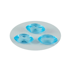 Riyogems, 1 pieza, Topacio azul CZ facetado, 9x18mm, forma de marquesa, gemas sueltas de calidad AAA