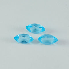Riyogems, 1 pieza, Topacio azul CZ facetado, 9x18mm, forma de marquesa, gemas sueltas de calidad AAA