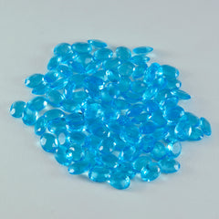 Riyogems 1 pieza de topacio azul CZ facetado 4x6 mm forma ovalada gema de calidad A1
