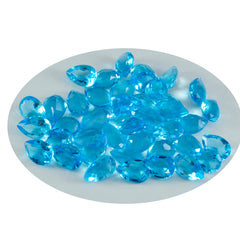 Riyogems 1 pieza de topacio azul CZ facetado 5x7 mm forma de pera piedra preciosa de calidad asombrosa