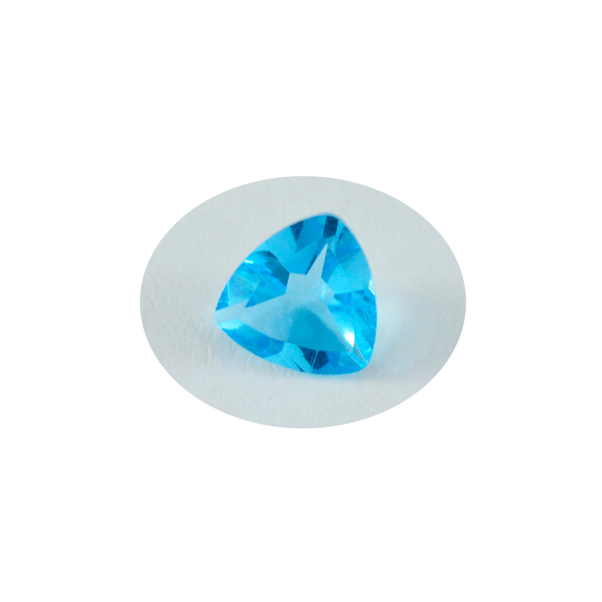 riyogems 1pc topazio blu cz sfaccettato 12x12 mm forma trilione pietra preziosa di qualità straordinaria