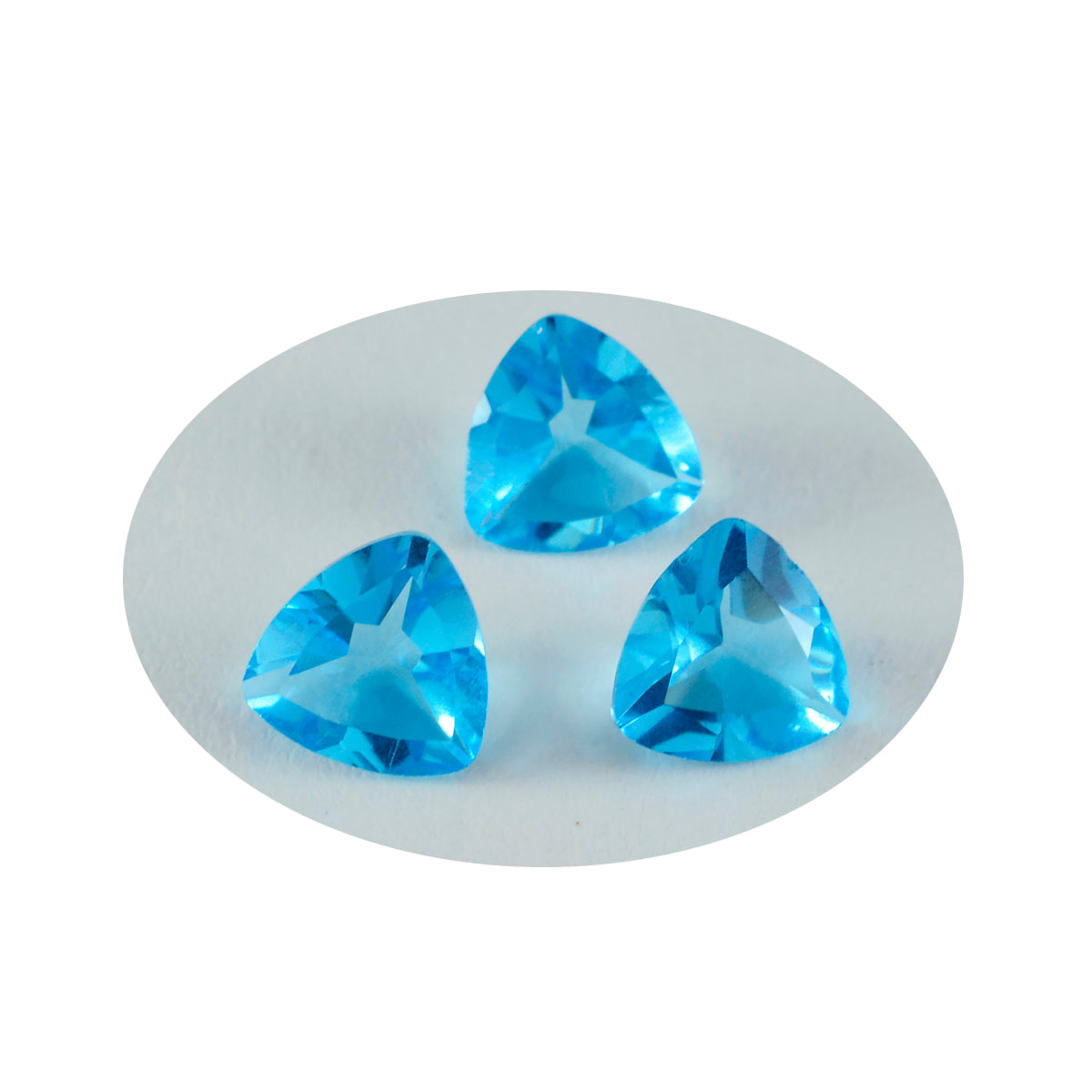 riyogems 1pc ブルー トパーズ CZ ファセット 14x14 mm 兆形状の高品質ルース宝石