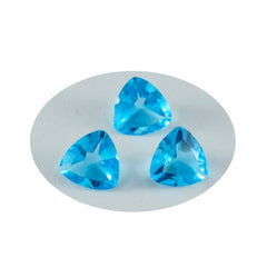 Riyogems 1PC Blue Topaz CZ Faceted 14x14 mm Trillion Shape A Quality Loose Gems