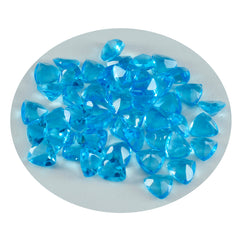 riyogems 1pc ブルー トパーズ CZ ファセット 5x5 mm 兆形状の素晴らしい品質のルース宝石
