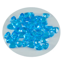 riyogems 1pc ブルー トパーズ CZ ファセット 8x8 mm 兆形状甘い品質ルース宝石