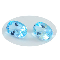 Riyogems 1PC Real Blue Topaz Faceted 7x9 mm Oval Shape Good Quality Loose Gem