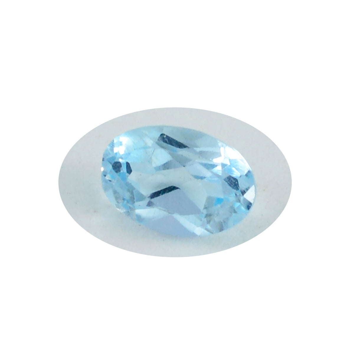 riyogems 1pc natural blue topaz faceted 9x11 mm oval shape beautiful quality loose stone