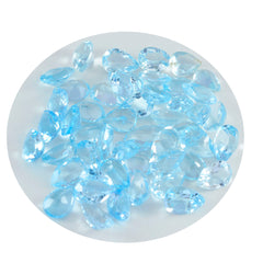 riyogems 1 pezzo di vero topazio blu sfaccettato 3x5 mm a forma di pera, pietra di bella qualità