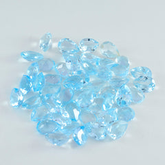 riyogems 1 шт. натуральный голубой топаз ограненный 4х6 мм грушевидный красивый качественный драгоценный камень