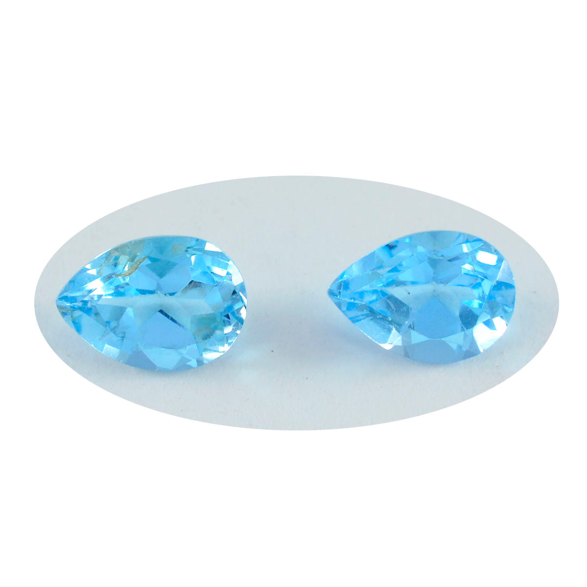 riyogems 1pc real blue topaz faceted 6x9 mm pear shape pretty quality loose gems