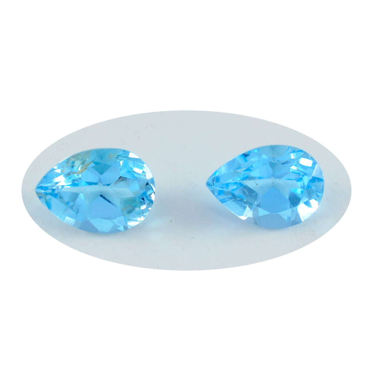 Riyogems 1PC Real Blue Topaz Faceted 6x9 mm Pear Shape pretty Quality Loose Gems