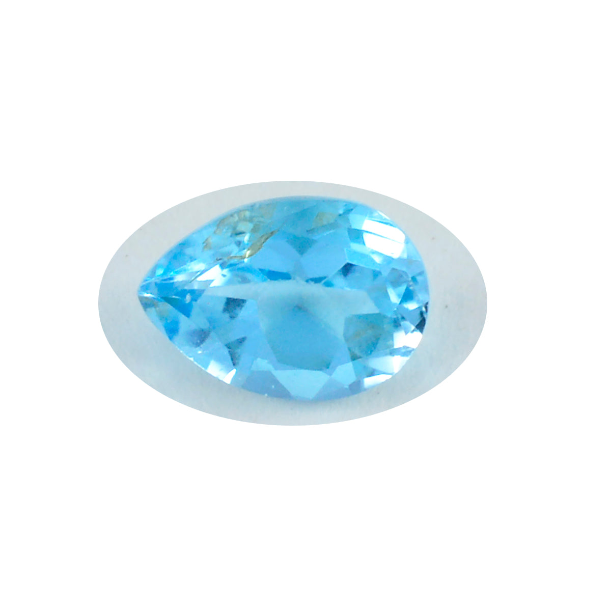 riyogems 1 st äkta blå topas fasetterad 7x10 mm päronform lös sten av häpnadsväckande kvalitet
