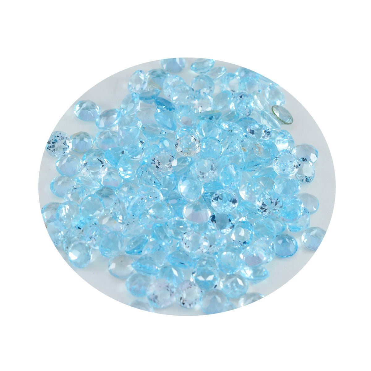 riyogems 1 pièce de topaze bleue véritable à facettes 2x2 mm forme ronde pierre précieuse de qualité surprenante