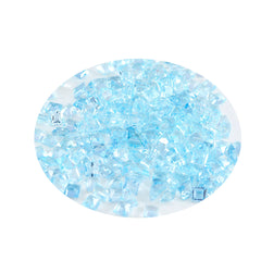 Riyogems 1PC Real Blue Topaz Faceted 3x3 mm Square Shape A+1 Quality Loose Gemstone