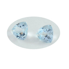 Riyogems 1PC Natural Blue Topaz Faceted 7x7 mm Trillion Shape handsome Quality Loose Gems