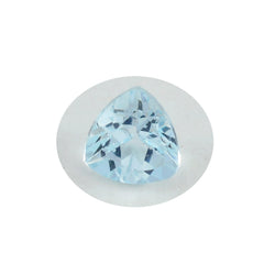 Riyogems 1PC Real Blue Topaz Faceted 8x8 mm Trillion Shape great Quality Loose Stone