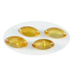 Riyogems 1PC Yellow Citrine Cabochon 5X10 mm Marquise Shape A+1 Quality Gems