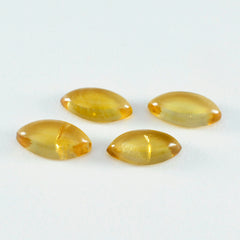 riyogems 1pc cabochon citrine jaune 5x10 mm forme marquise a+1 pierres précieuses de qualité