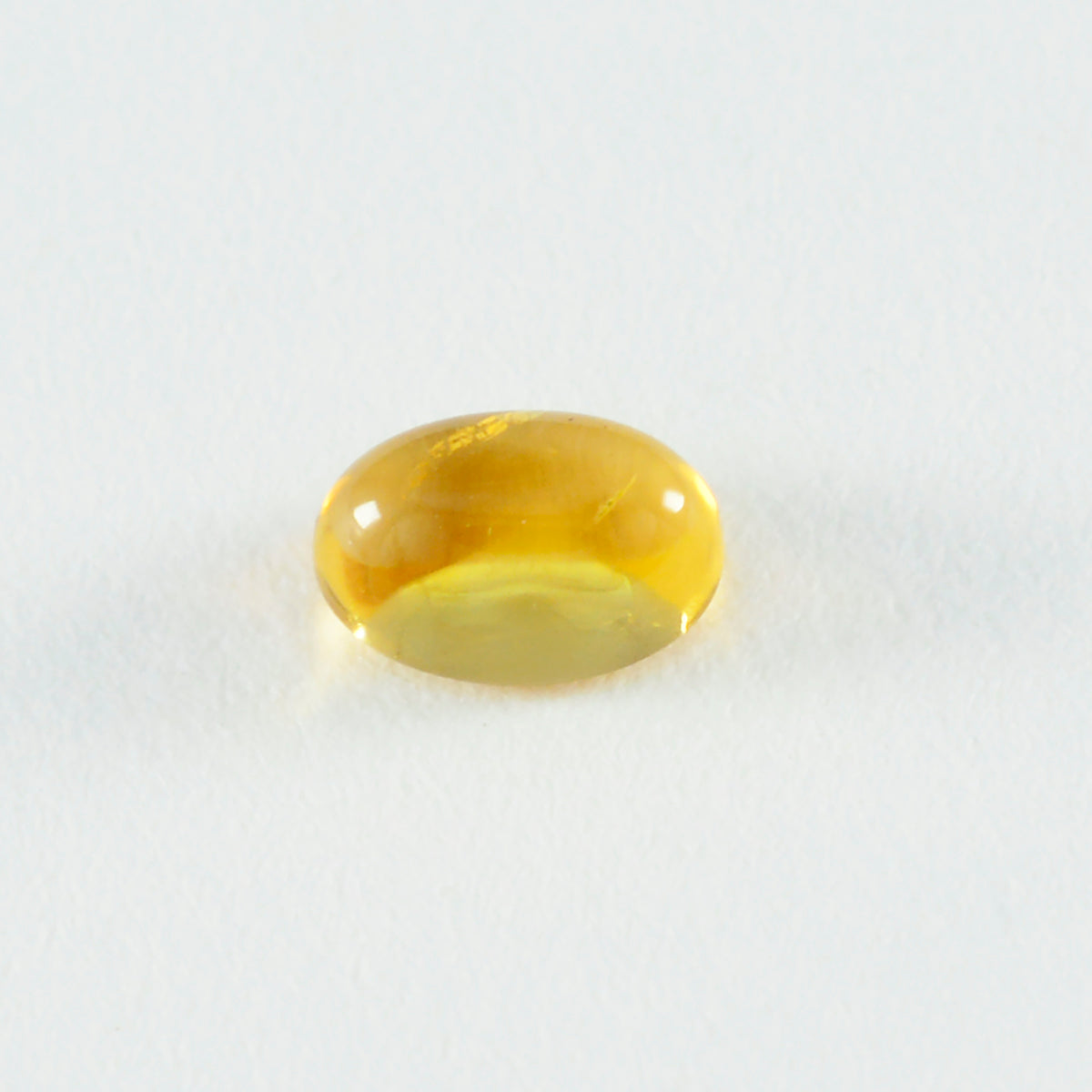 Riyogems 1 pc cabochon citrine jaune 10x12 mm forme ovale jolie pierre précieuse en vrac de qualité