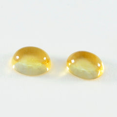 riyogems 1pc cabochon di citrino giallo 10x14 mm forma ovale gemme sfuse di qualità sorprendente