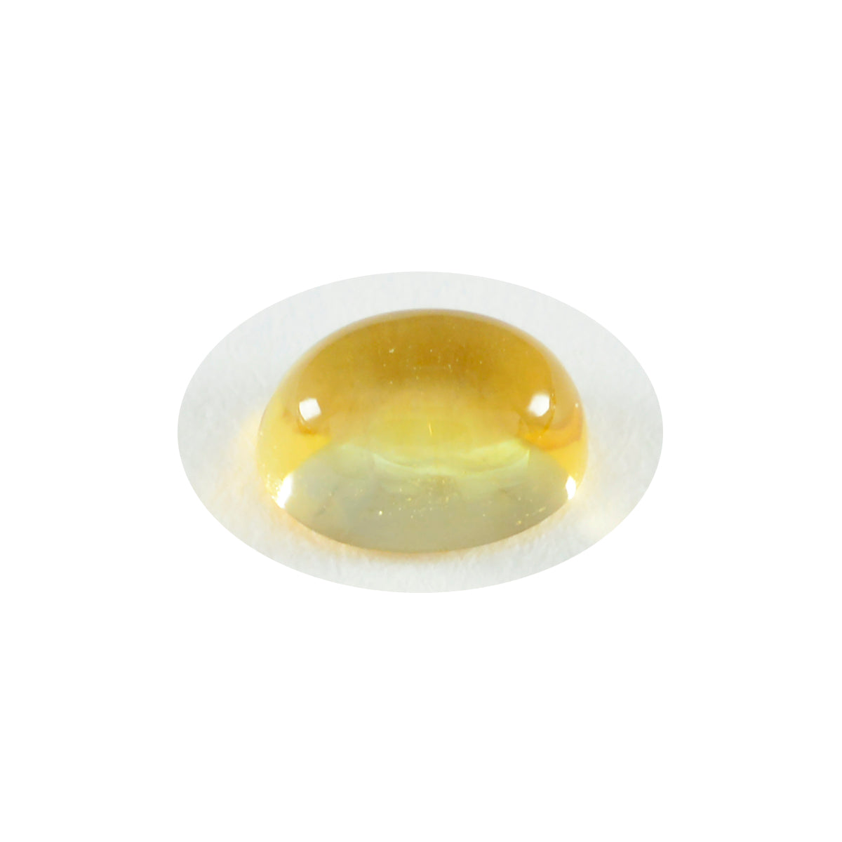 Riyogems 1PC Yellow Citrine Cabochon 12x16 mm Oval Shape lovely Quality Loose Stone