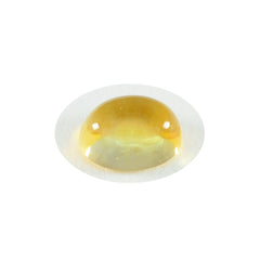 Riyogems 1PC Yellow Citrine Cabochon 12x16 mm Oval Shape lovely Quality Loose Stone