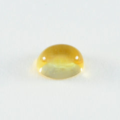 Riyogems 1 cabujón de citrino amarillo de 0.118 x 0.118 in, forma redonda, piedra preciosa suelta de buena calidad