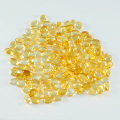 Riyogems 1pc cabochon citrine jaune 4x6mm forme ovale qualité attrayante pierre en vrac