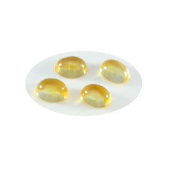 Riyogems 1PC Yellow Citrine Cabochon 5X7 mm Oval Shape pretty Quality Loose Gemstone